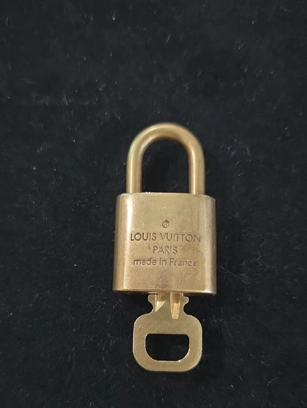 Louis Vuitton Gold-tone Padlock and Key set #344